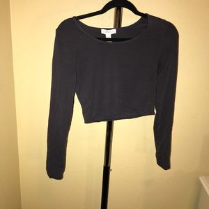 Dark gray crop top